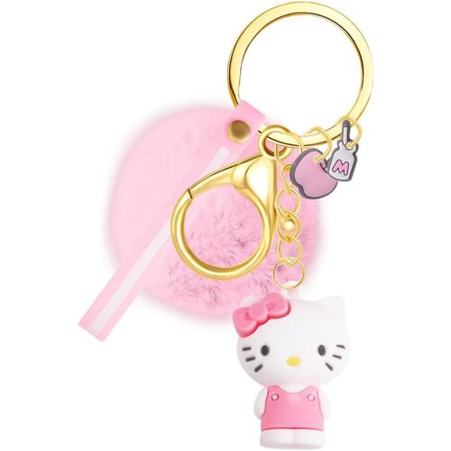 Kalanka-Porte-Clés Mignon De Dessin Animé Pour Femmes Kawaii Porte Clé Personnalisé Toucher Doux Pompons Pendentif Porte-Clés, Sac À Dos, Breloques De Voiture Cadeau Pour Enfants Filles