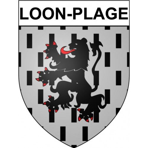 Loon-Plage 59 Ville Stickers Blason Autocollant Adhésif - 12 Cm