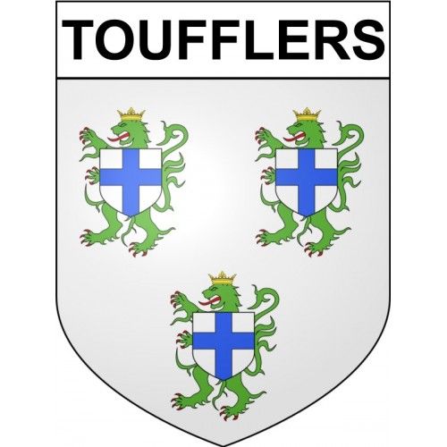 Toufflers 59 Ville Stickers Blason Autocollant Adhésif - 12 Cm