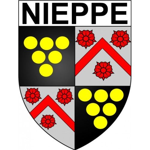 Nieppe 59 Ville Stickers Blason Autocollant Adhésif - 12 Cm