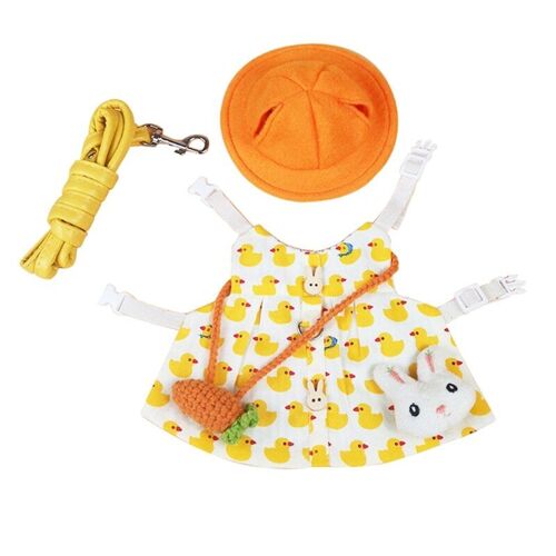 Lapin Robe De Vacances Costume Lapin Mignon, Ensemble De Laisses Avec Chapeau, Accessoires Petits Animaux Pour Cochons Hérisson S/M/L