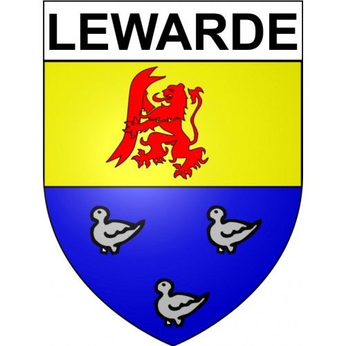 Lewarde 59 Ville Stickers Blason Autocollant Adhésif - 8 Cm