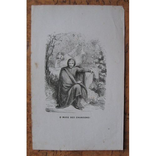 Gravure 19° " Ô Muse Des Chansons
