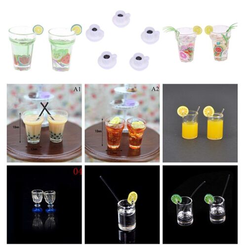 Mini Tasse Miniature Pour Maison De Poupée, Échelle 1:12, Thé Au Lait De Citron, Eau, Accessoires, Tasse, Jouet, Cadeaux De Décoration
