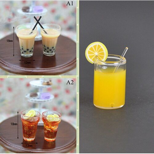 Tasse À Bière D'eau De Citron, 1 Pièce, Échelle 1:12 1/12, Scène Miniature, Modèle Accessoires De Maison De Poupée, Mini Tasse À Bière, Jouets Amusants Pour Enfants