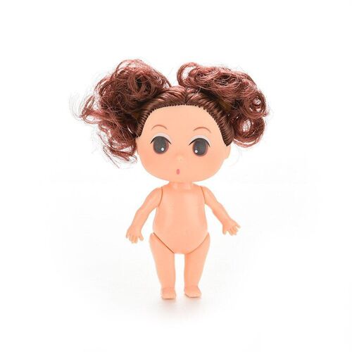 Poupée Princesse À Cheveux Bruns Pour Filles, 9cm, 1 Pièce, Accessoire De Pâtisserie, Idéal Comme Cadeau De Mariage Ou De Noël
