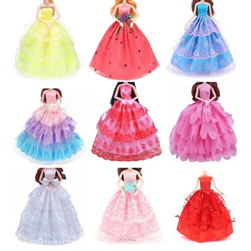 Robe De Mariée De Princesse Faite À La Main Pour Poupée, Vêtements De Fête, Cadeau, Jouets Pour Bébé, 1 Pièce
