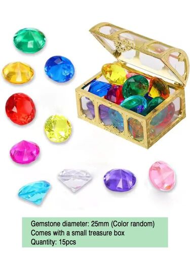 Boîte De 30 Mm 10pcs W - Pierres Précieuses Colorées En Diamant, Trésor Pirate, Jouets Pour Enfants, Natation, Plongée, Piscine, Fête, Pour Filles Et Garçons, Bricolage