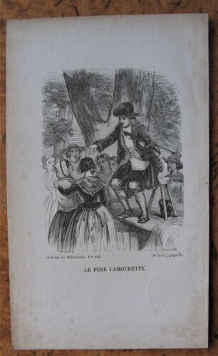 Gravure 19° " Le Pere Lamourette " Album Ménestrel