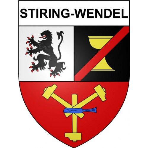 Stiring-Wendel 57 Ville Stickers Blason Autocollant Adhésif - 12 Cm