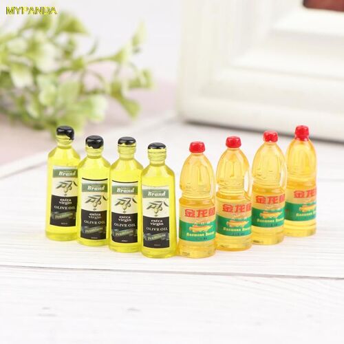Mini Huile D'olive De Cuisine, Ensemble D'accessoires 1:12, Accessoires De Cuisine Pour Maison De Poupée, Décoration Modèle Alimentaire, Jouet Pour Enfants 6 Pièces/Ensemble