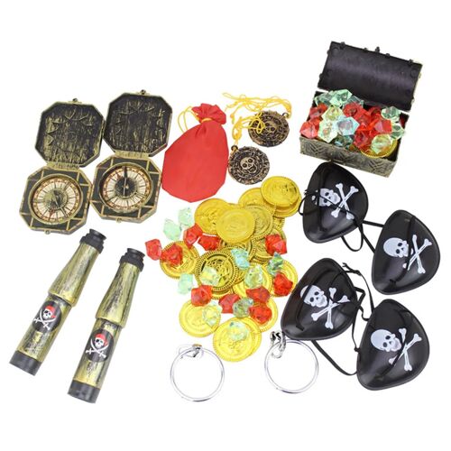 Poudres D'argent Et Pièce D'or Pour Enfants, Jeu De Simulation 7,5, Ensemble De Jouets, Étiquette De Poitrine De Sagesse, Boucle D'oreille Artificielle, Patch Pour Les Yeux, Gemme Pour La Maison, Cadeau, 60 Pièces