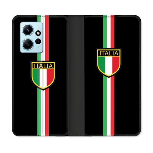 Housse Cuir Portefeuille Pour Xiaomi Redmi Note 12 4g Voyage Italie 3 Noir