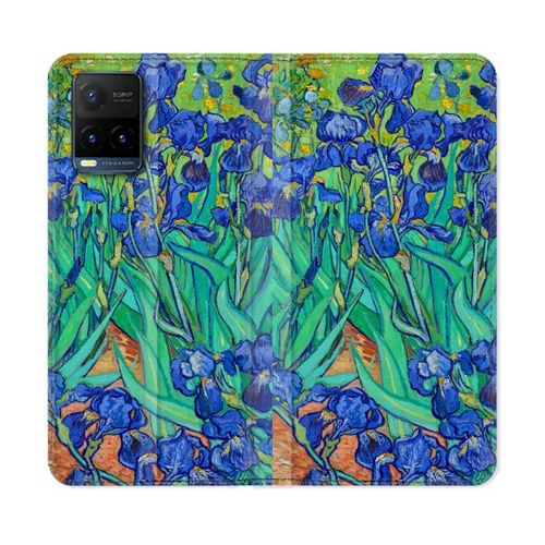 Housse Cuir Portefeuille Pour Vivo Y21 / Y21s / Y33s Peinture Iris
