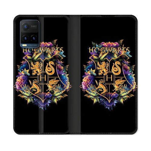 Housse Cuir Portefeuille Pour Vivo Y21 / Y21s / Y33s Harry Potter Hogwarts