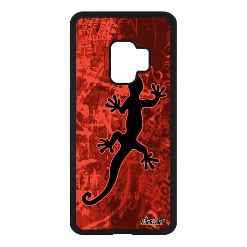 Coque salamandre Galaxy S9 silicone portable SM-G960F Rouge alu triton a Samsung Galaxy S9