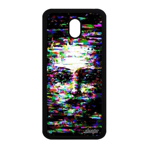 Coque Pour Samsung Galaxy J3 2017 Silicone Portrait Femme Jaune Artistique Motif