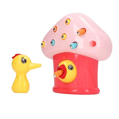 Rose - Jouets D'alimentation Pour Oiseaux, Développement Mentaires Oriel, Apprentissage Précoce, Jeu De Vers Magnétique, Document Lumineux, Sans Danger Pour L'intérieur Pour Les Tout-Petits
