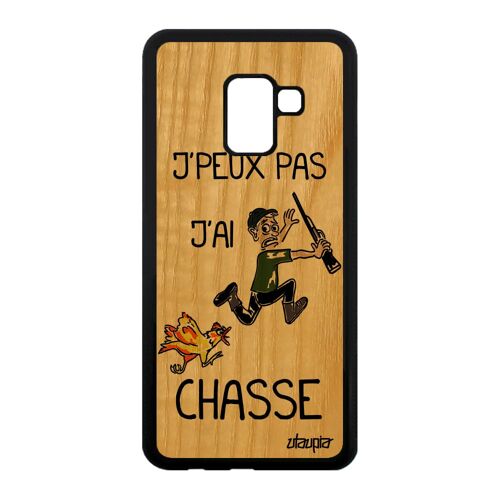 Coque Pour Samsung A8 2018 En Bois Silicone J'peux Pas J'ai Chasse Homme Samsung Galaxy A8 2018
