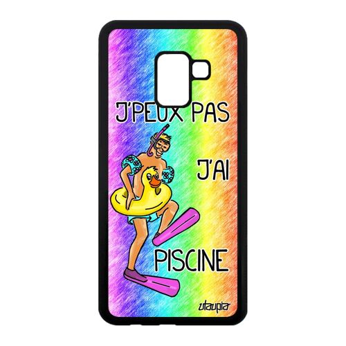 Coque Pour Samsung A8 2018 Silicone J'peux Pas J'ai Piscine Telephone De Samsung Galaxy A8 2018
