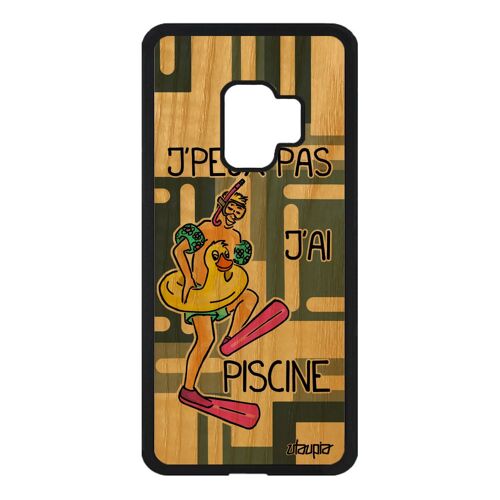 Coque Samsung S9 bois silicone j'peux pas j'ai piscine pas cher Gris TPU Samsung Galaxy S9