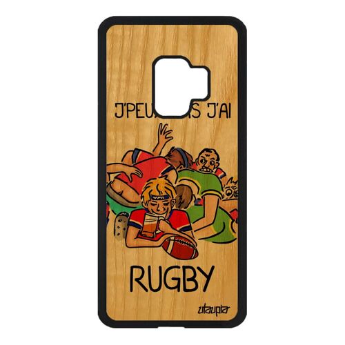 Coque Pour S9 Bois Silicone J'peux Pas J'ai Rugby Humour Etui Samsung Galaxy S9
