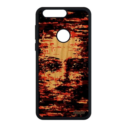 Coque Bois Honor 8 Silicone Portrait Femme Artistique Huawei Portable Peinture A