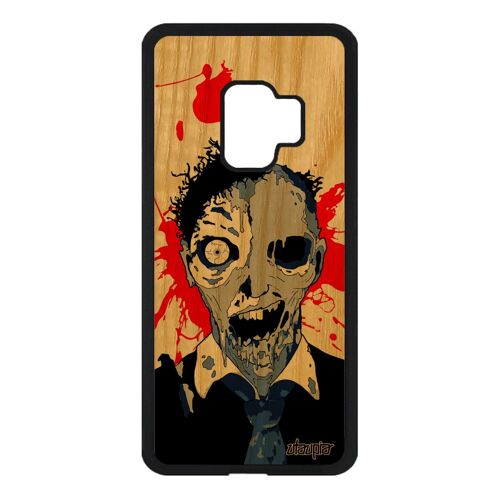 Coque En Bois Zombie Squelette Pour Galaxy S9 Silicone Fantome Etui Bleu Samsung Galaxy S9