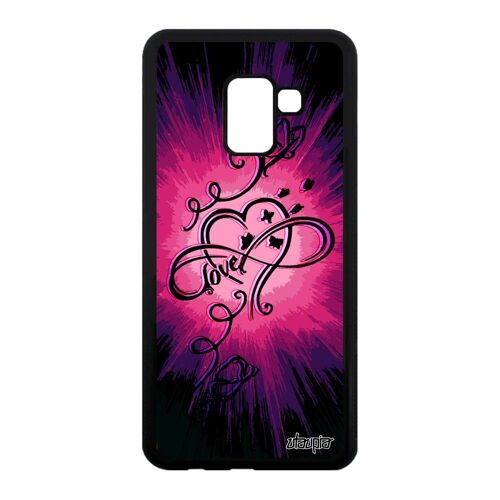 Coque Samsung Galaxy A8 2018 Silicone Infini Love Dessin Amour Soleil Coeur Swag