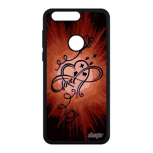 Coque Honor 8 Silicone Infini Love Femme Telephone Antichoc Orange Papillon 4g A