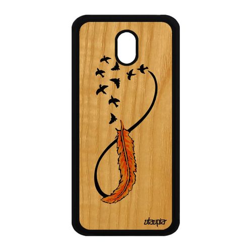 Coque Infini Samsung J3 2017 En Bois Silicone Amour Jaune Case Oiseau De Samsung Galaxy J3 2017