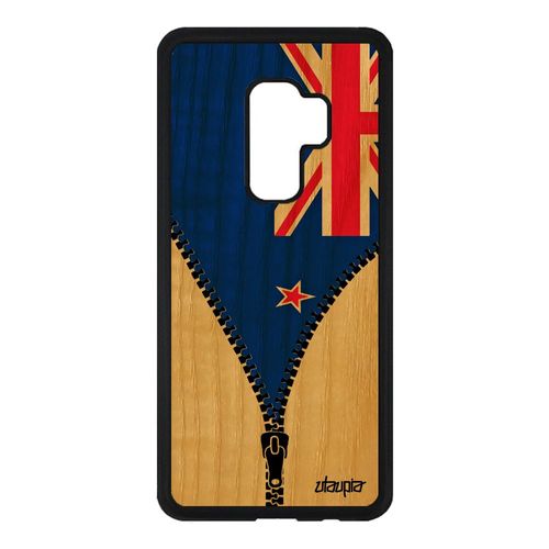 Coque S9 Plus En Bois Silicone Drapeau Nouvelle Zelande Neo Zelandais Samsung Galaxy S9 Plus