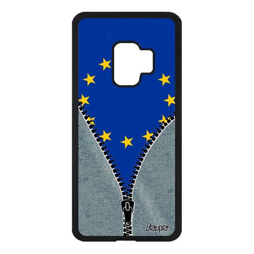 Coque Galaxy S9 Silicone Drapeau Ue Europeen Europe Jeans De Protection Samsung Galaxy S9
