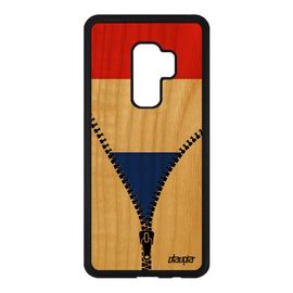 Coque Bois Silicone Samsung S9 Plus Drapeau France Français Football Foot Samsung Galaxy S9 Plus