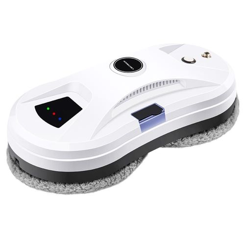 LIECTROUX YW610 Robot nettoyeur de vitres, jet d'eau unique, aspiration 2800 Pa, réservoir d'eau 30 ml, détection de bordure, télécommande, protection contre les pannes de courant 20 minutes