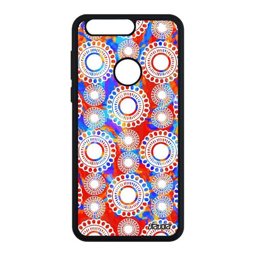 Coque Silicone Honor 8 Motif Floral Peinture Indienne Indien Rigide Coloré Fleur