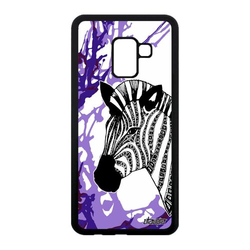 Coque Samsung A8 2018 Silicone Zebre Noir Et Blanc Tanzanie Tribal Case A Samsung Galaxy A8 2018