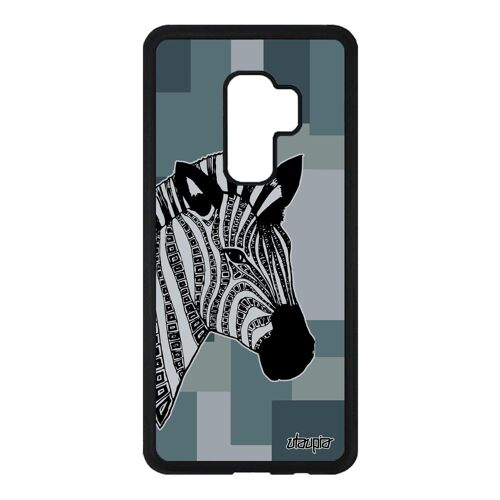 Coque silicone zebre Galaxy S9 Plus azteque dessin noir et blanc case de Samsung Galaxy S9 Plus