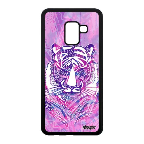 Coque Tigre Samsung Galaxy A8 2018 Silicone Tasmanie Souple Ethnique Telephone A