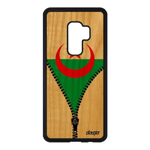 Coque Bois Drapeau Algerie Algerien Pour Samsung Galaxy S9 Plus Silicone 4g Swag