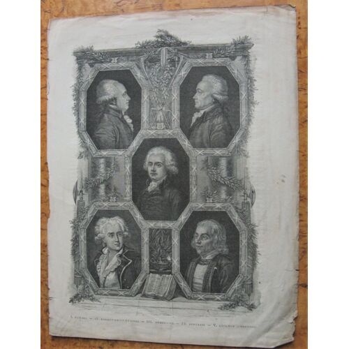 Gravure Ancienne Députés De La Constituante