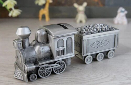 charbon - Creative Vintage en alliage de Zinc camion tirelire enfants jouet tirelire décor à la maison en bois pièce de monnaie pot faveur artisanat cadeau pour les enfants LFB897