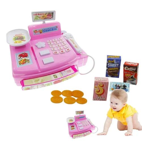 Caisse Enregistreuse Pour Enfants, Simulation De Contrôle De Comptoir Électronique, Jouet De Caisse Avec Lumière Et Son, Cadeaux