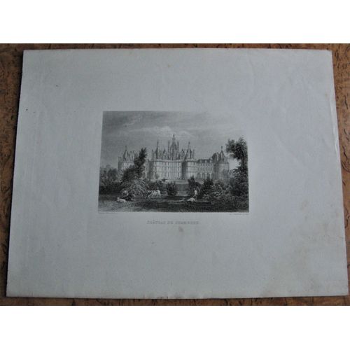 Gravure Ancienne Fin 19° Chateau De Chambord