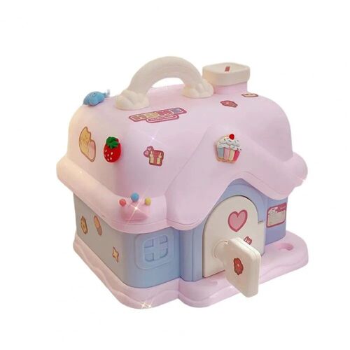 Rose - Boîte De Rangement Pour Pièces De Monnaie, Résistante Aux Chutes, Dessin Animé, Cadeau Pour Garçons Et Filles