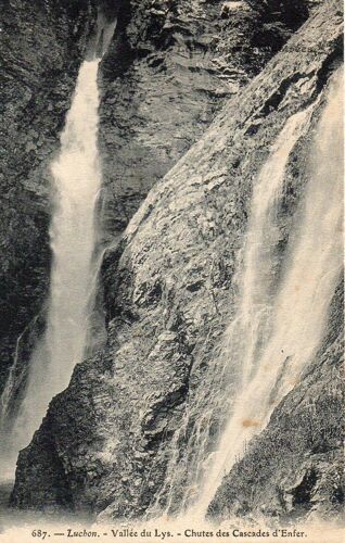 Carte Postale Ancienne - 687 - Luchon - Vallée Du Lys - Chutes Des Cascades D'enfer
