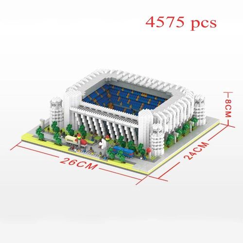 Avec Boîte - Madrid Style Stadium - Knew Built Modèle De Stade De Football De Style Parisien Pour Adultes, Micro Mini Kit De Nuits De Diamants, Ensemble De Briques De Terrain De Football À Assembler, Jouet De Puzzle