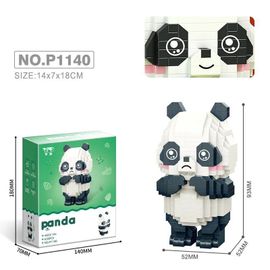 Panda P1140 Jouer Avec - Puzzle De Blocs De Construction De Panda Géant Pour Enfants, Jouets Éducatifs Avec Boîte, Modèle De Jouet De Série, Ornements De Construction, Cadeaux Pour Filles