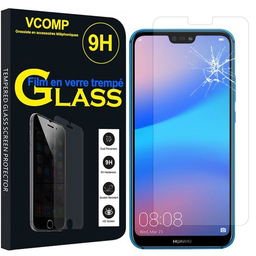1 Film Verre Trempé Pour Huawei P20 Lite/ Nova 3e 5.84" Protection D'écran