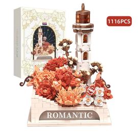 Avec Boîte - Rose - Décennie S De Construction De Fleurs Pour Enfants Et Adultes, Briques De Construction D'arrière-Cour Romantiques, Modèle De Plante, Décoration D'intérieur, Cadeau De Noël Créatif, Jouet